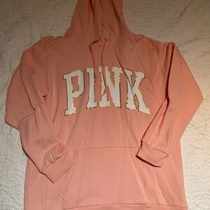 Oversized PINK Victoria's Secret Coral Hoodie NWOT